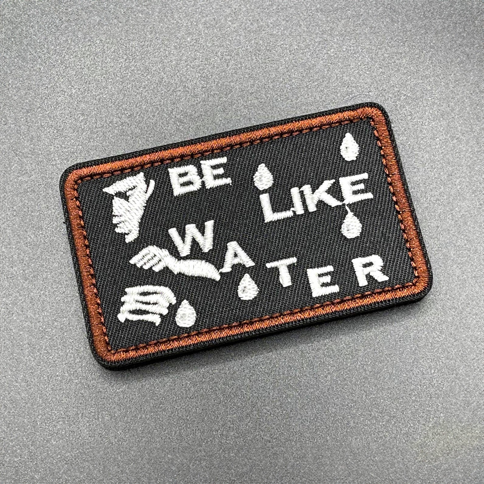 Be Like Water Patch, Hook & Loop, 8cm - Image 3