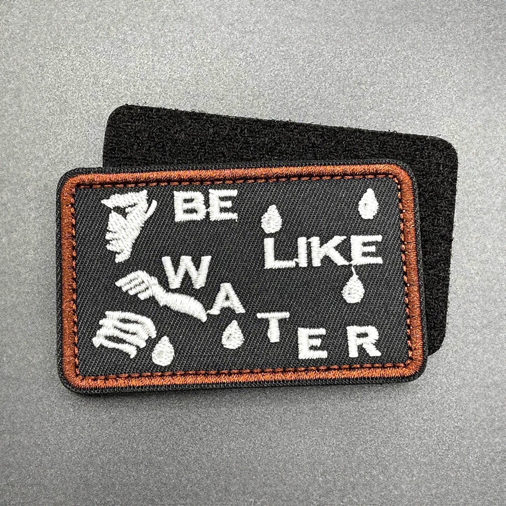 Be Like Water Patch, Hook & Loop, 8cm - Image 4