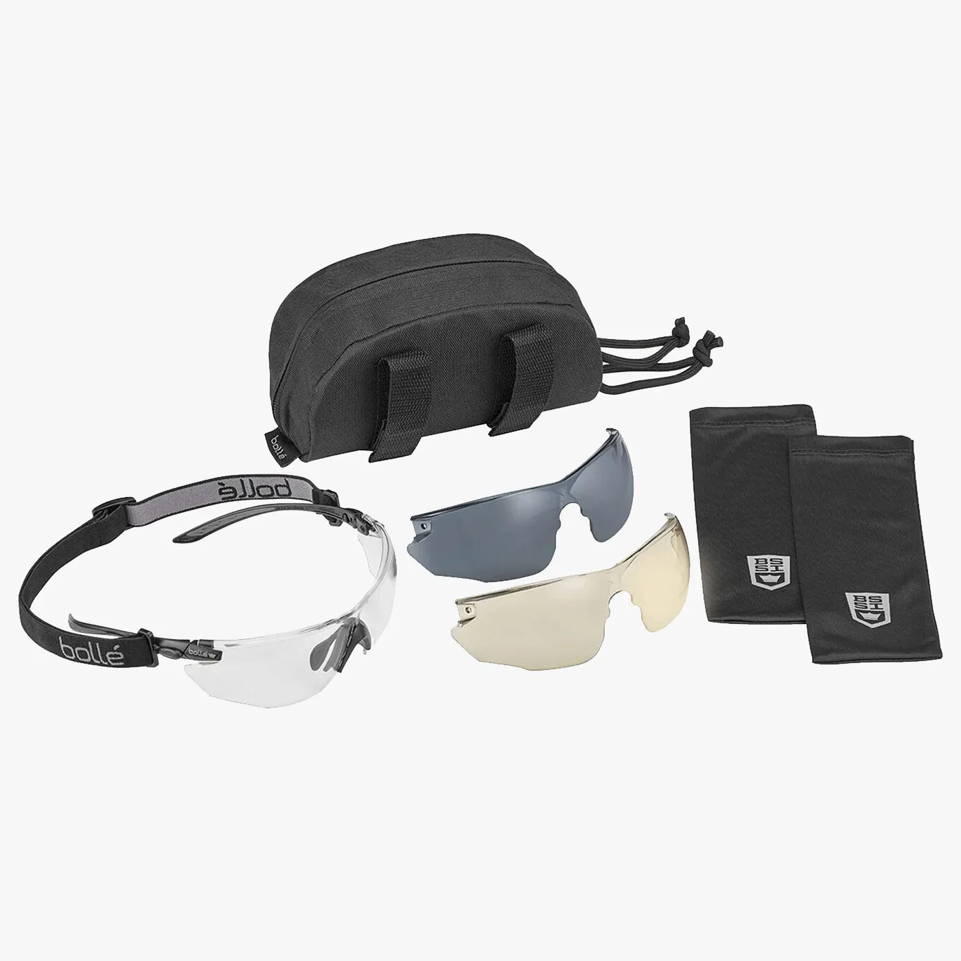 Bolle Combat Ballistic Glasses Kit - with 3 Interchangeable Lenses - Image 3