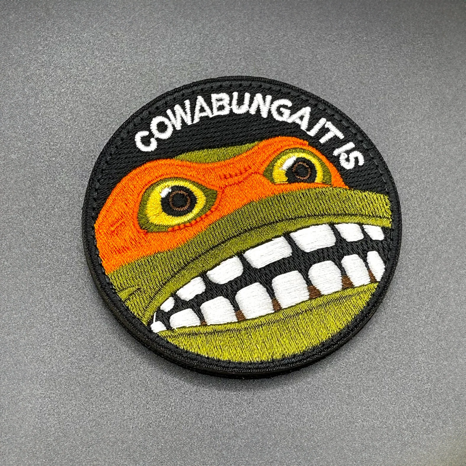 Cowabunga It Is Patch, Hook & Loop, 8cm - Image 3