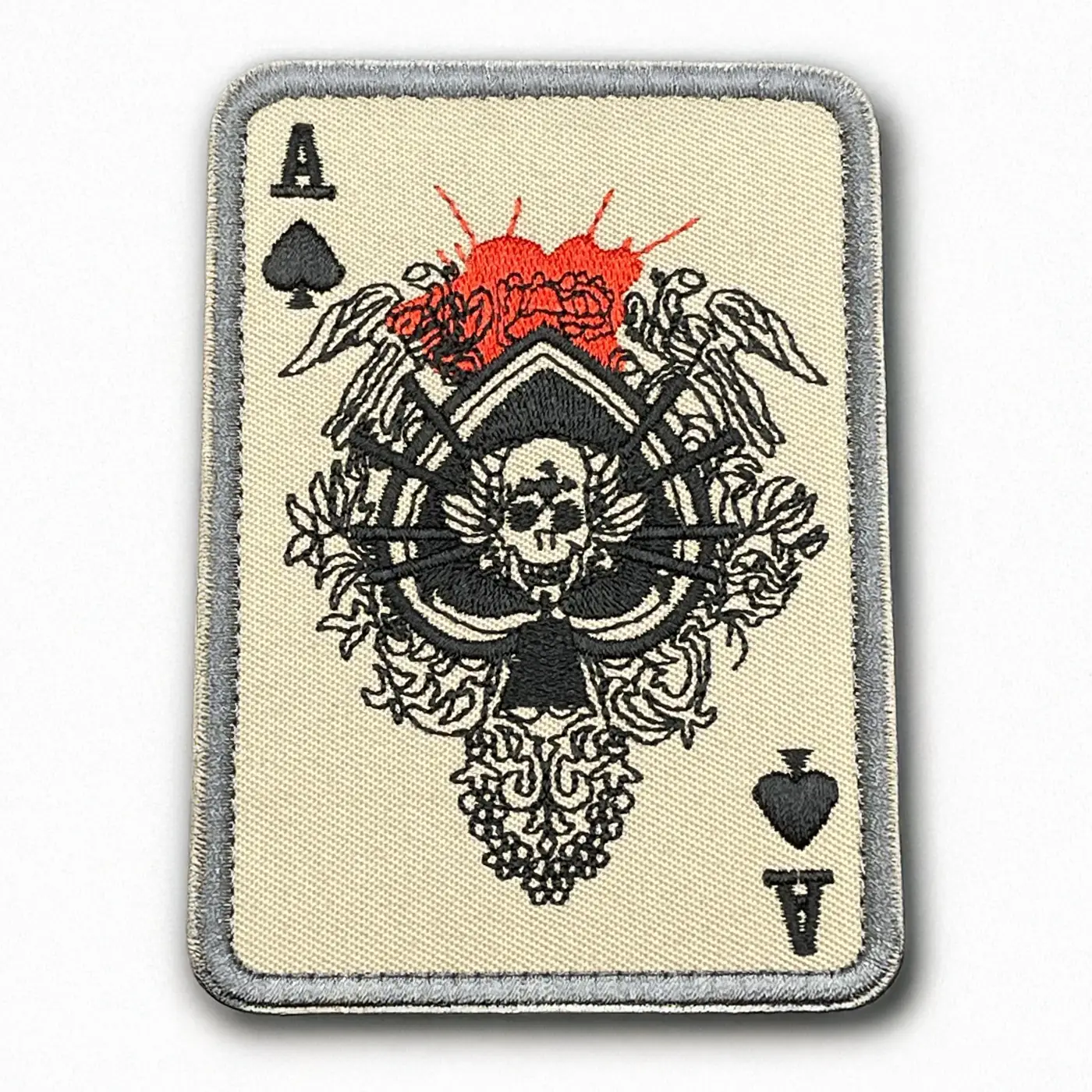 Death Card Patch, Hook & Loop, 10cm - Image 4