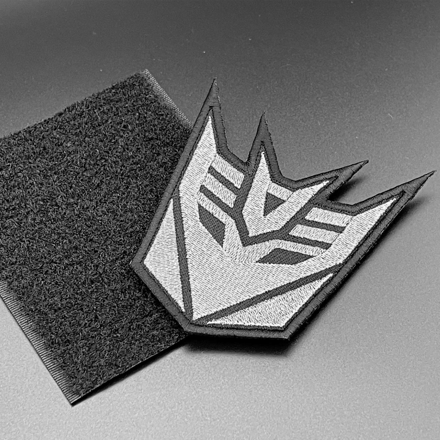 Decepticon Patch, Grey, Hook & Loop, 8cm - Image 3