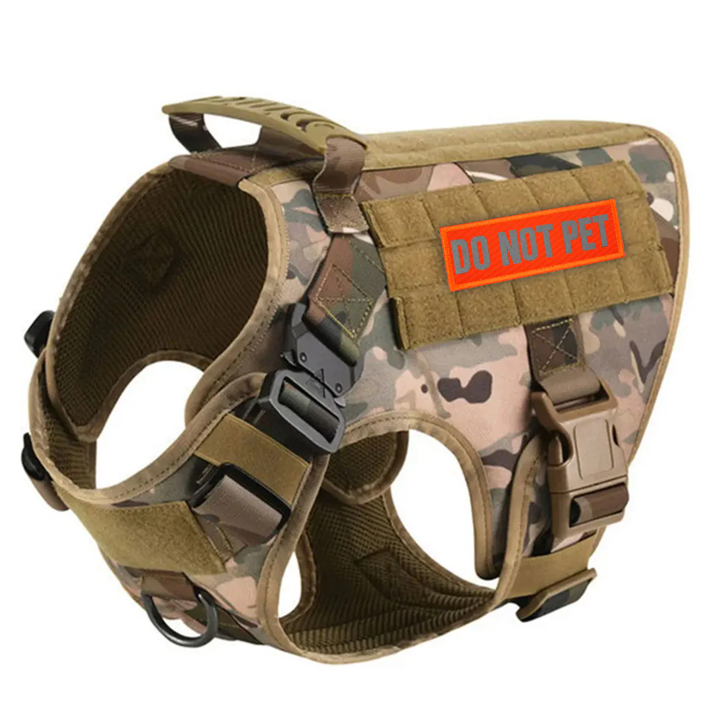 Do Not Pet Dog Harness Patch: Hi Vis Orange, Hook & Loop, 11cm - Image 6