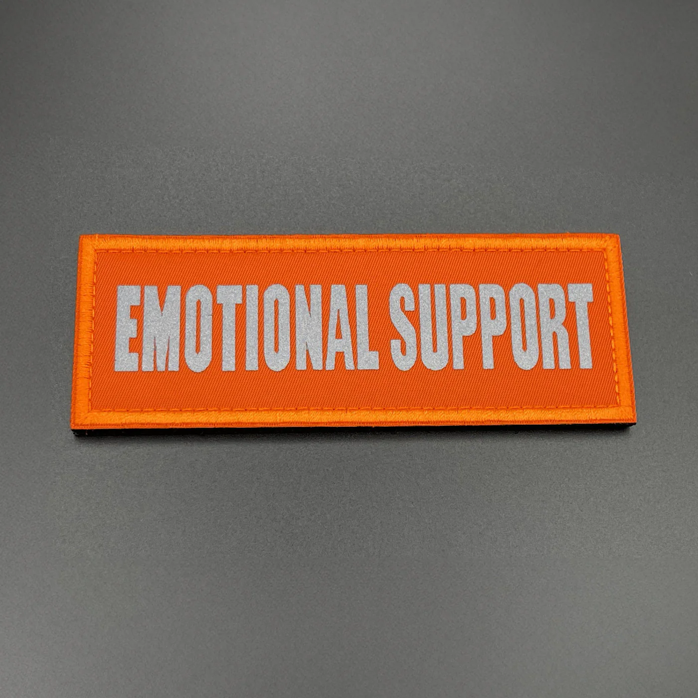 Emotional Support Dog Harness Patch: Hi Vis Orange, Hook & Loop, 11cm - Image 3