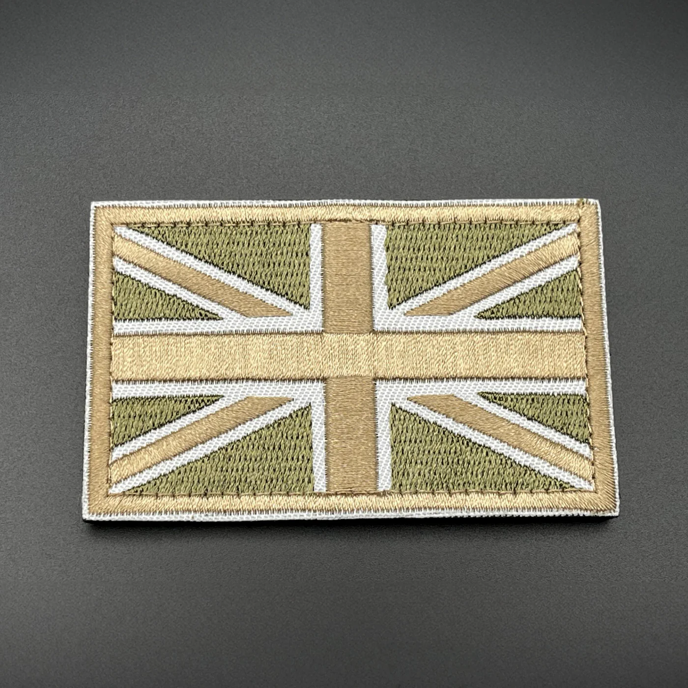 Green Union Jack Patch, Hook & Loop, 8cm - Image 3