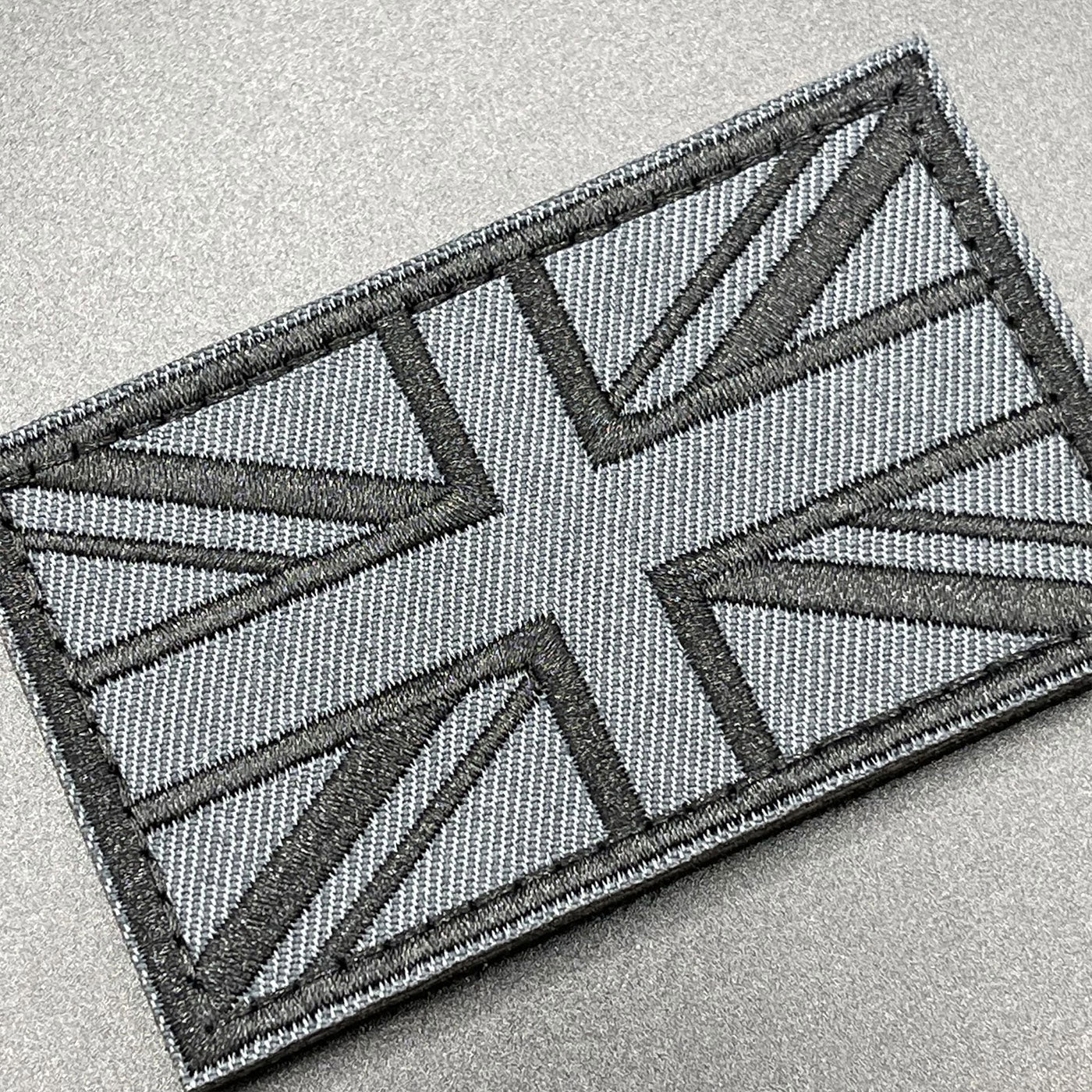 Grey Union Jack Patch, Hook & Loop, 8cm - Image 4