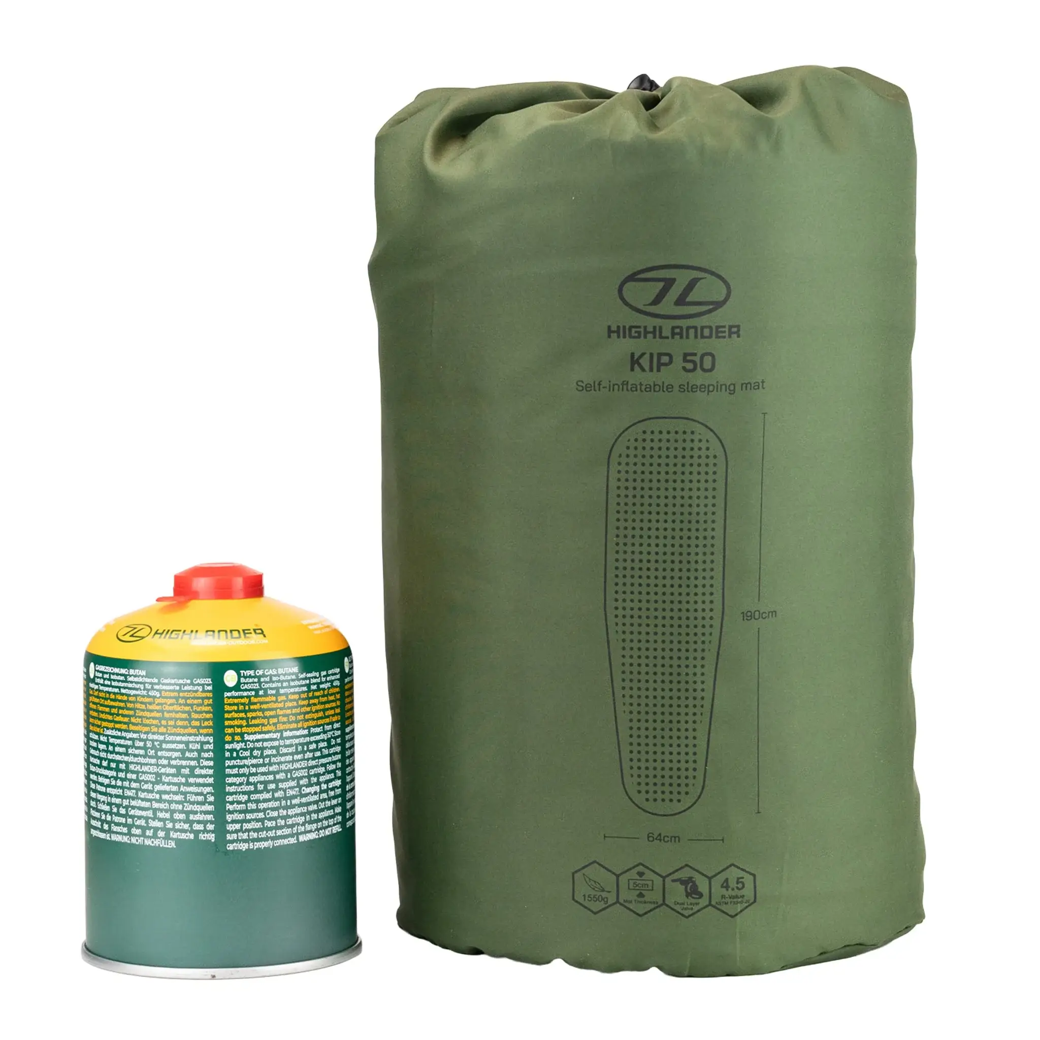 Highlander Self-Inflating Kip Sleeping Mat 50mm - Image 5