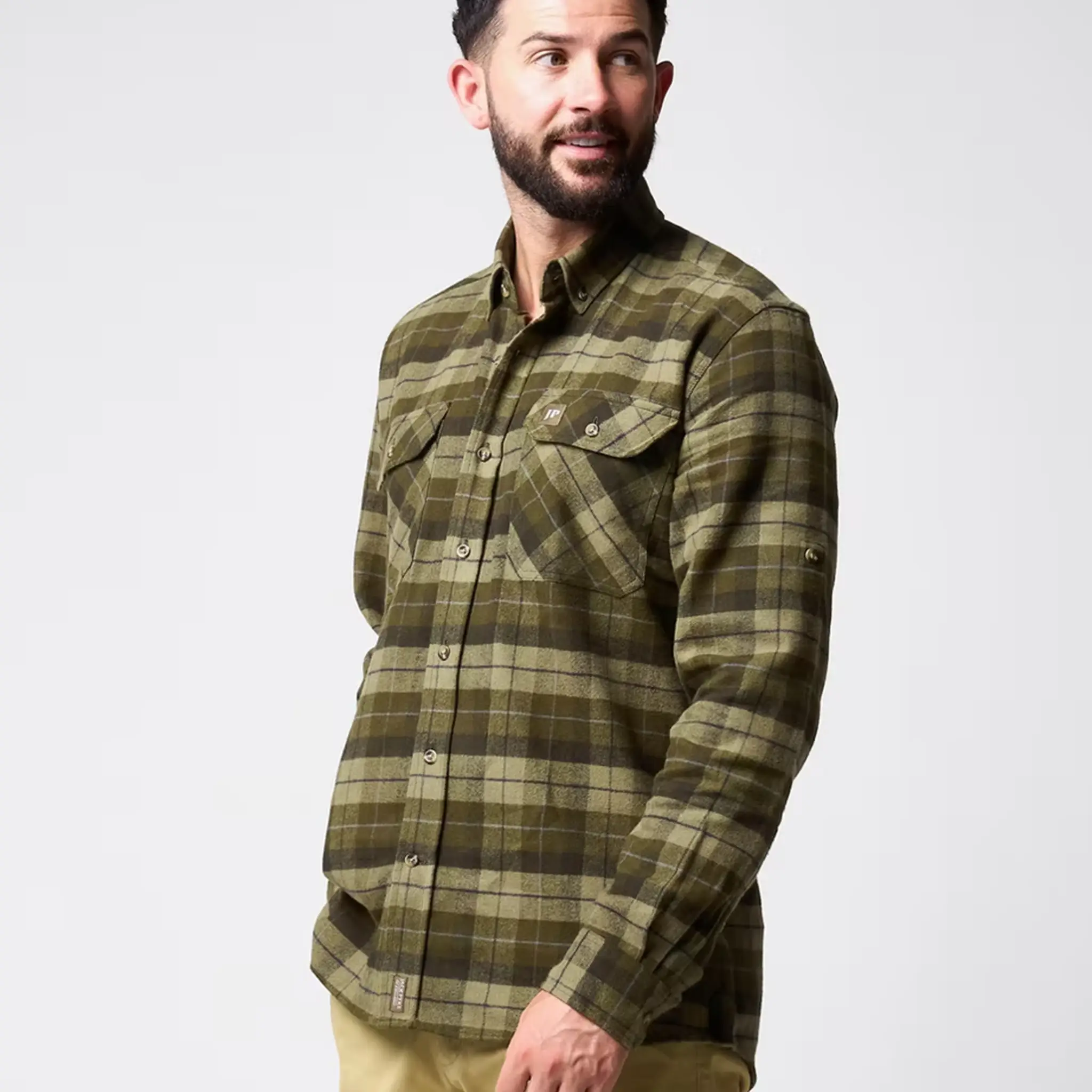Jack Pyke Bleasdale Heavy Flannel Shirt - Country Brushed Cotton Shirt - Image 5