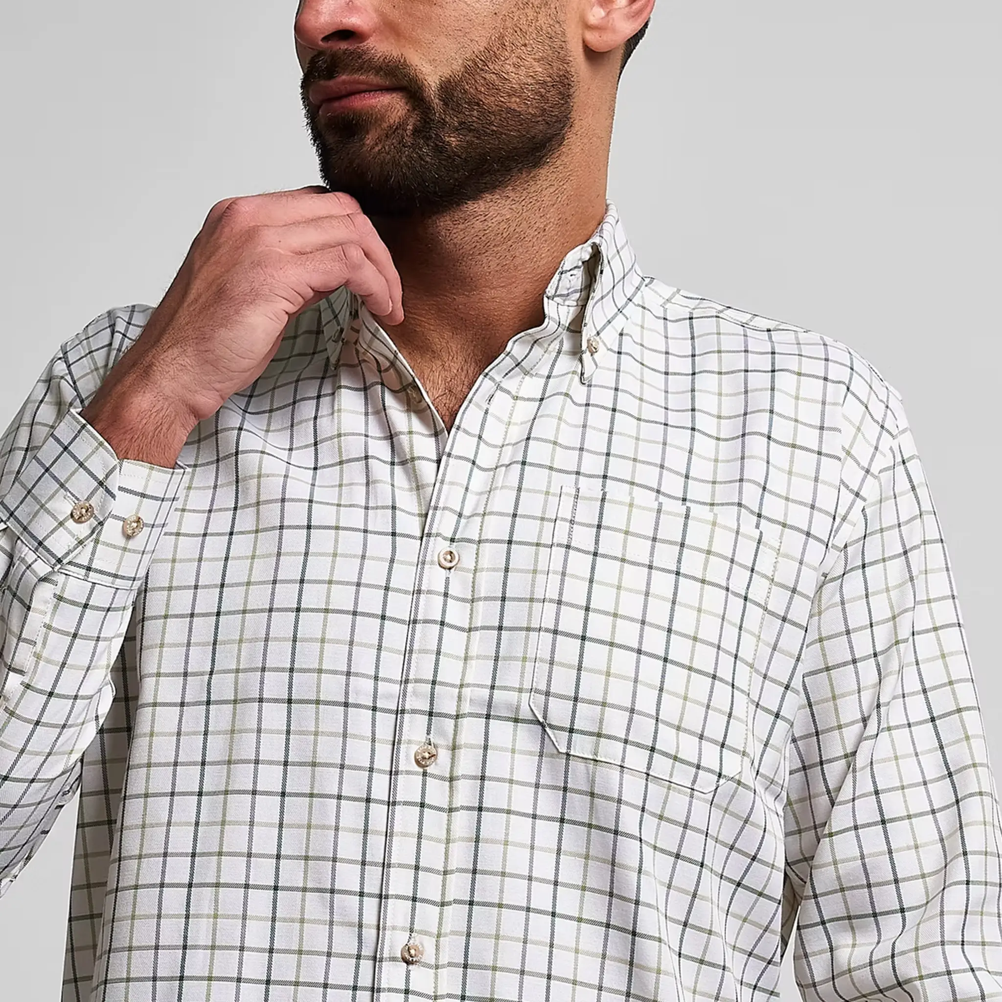 Jack Pyke Countryman Shirt - Classic Check Country Buttoned Shirt - Image 3