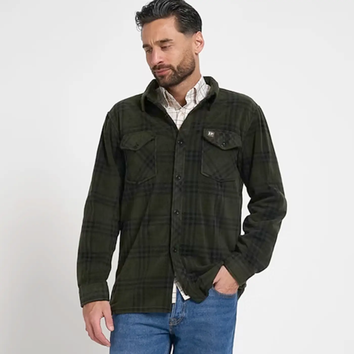 Jack Pyke Polar Fleece Shirt - Men's Lightweight Buttoned Shacket - Image 5