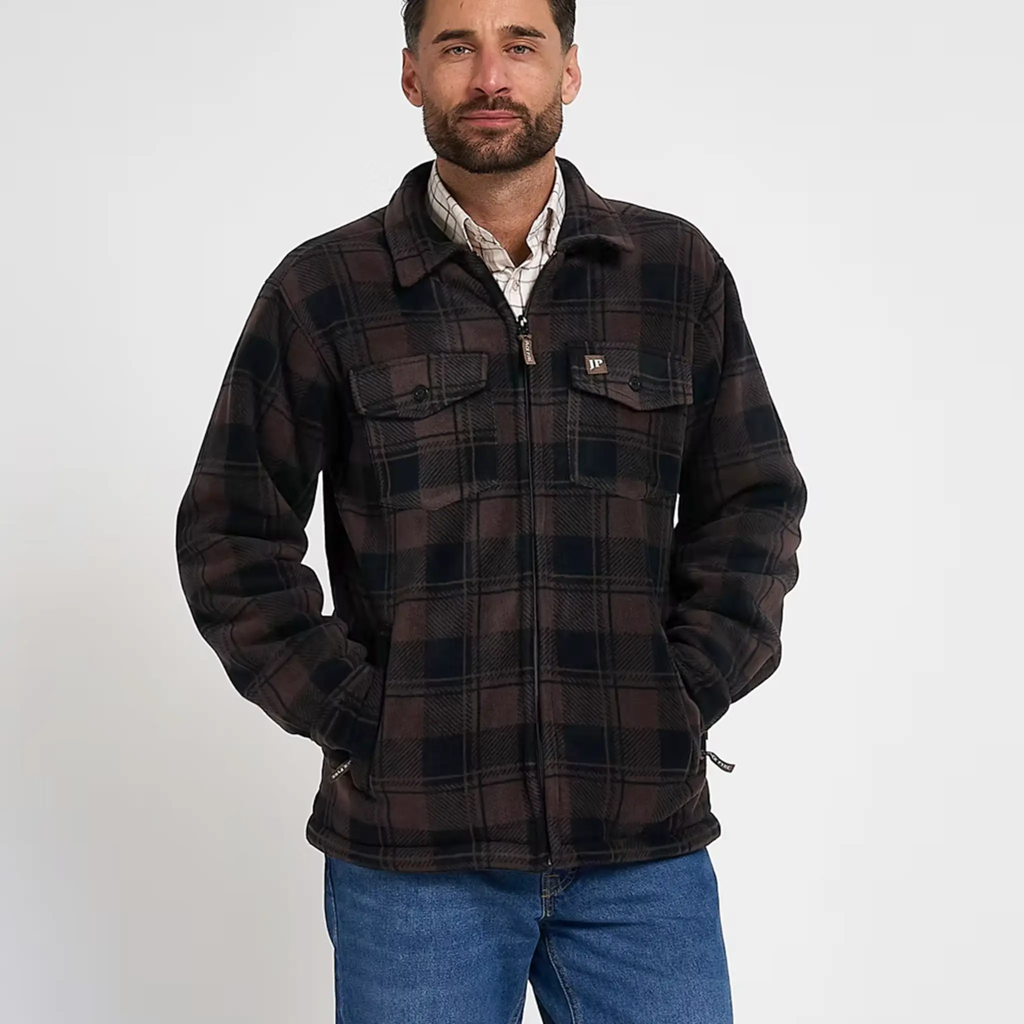 Jack Pyke Tundra Shirt - Sherpa Fleece Lined Shacket with Full Zip - Image 10