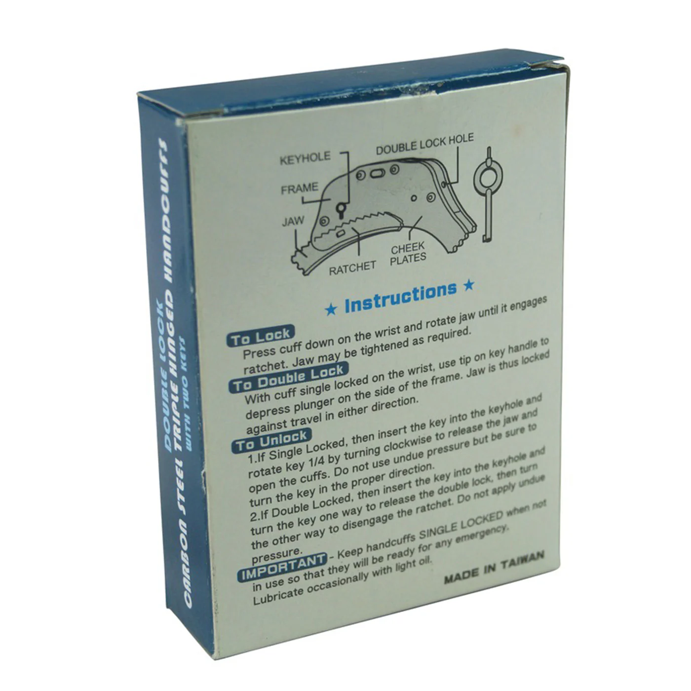 Kombat Triple Hinged Elite Speed Cuffs Silver - Image 4