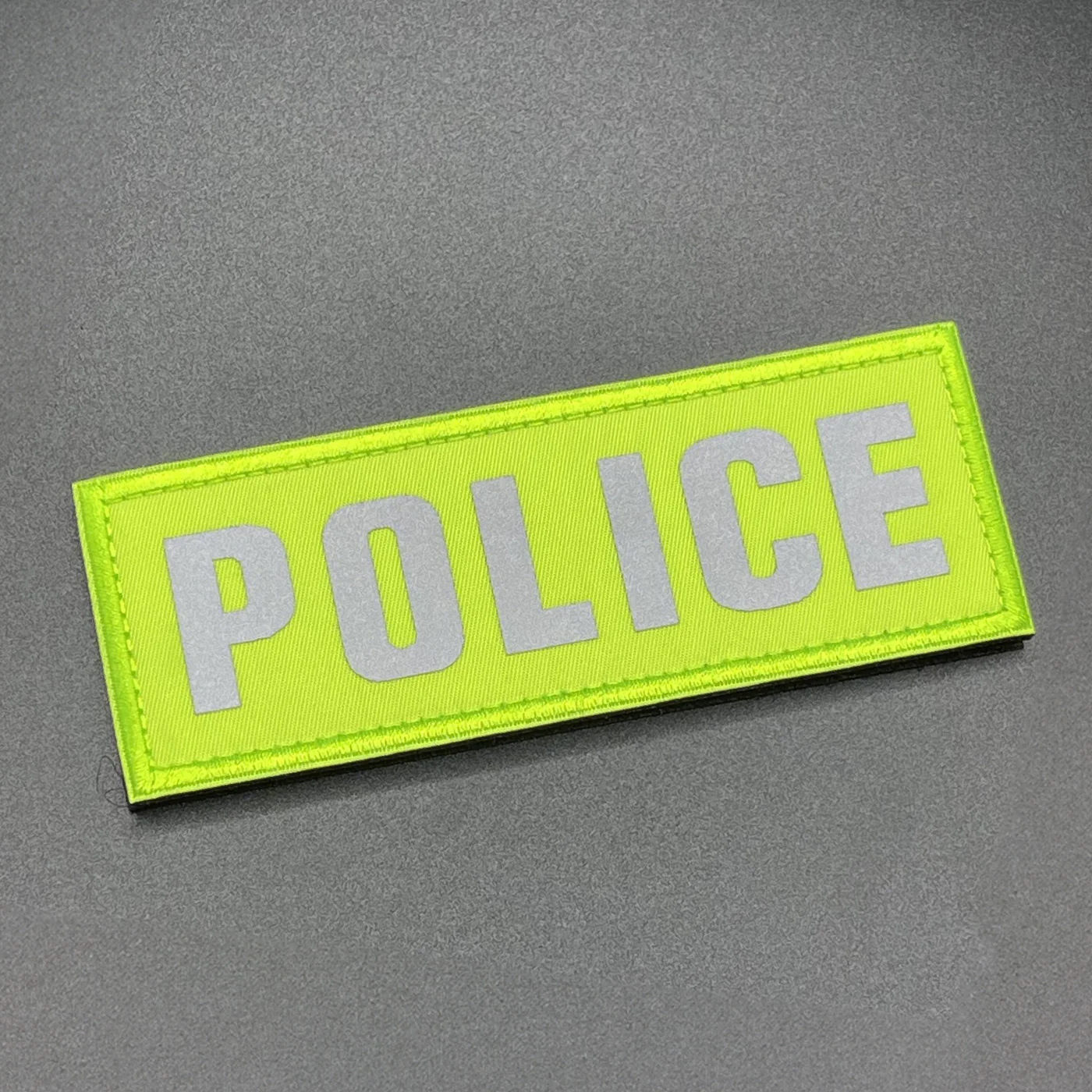 Police Dog Harness Patch: Hi Vis Yellow, Hook & Loop, 11cm - Image 3