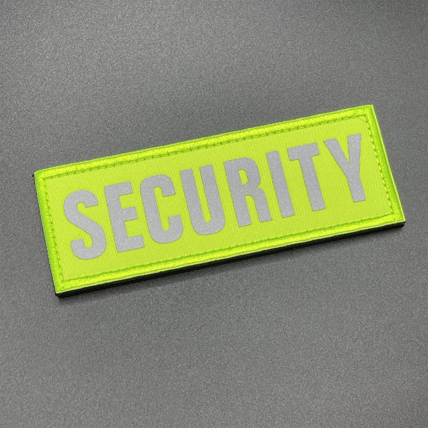 Security Dog Harness Patch Hi Vis Yellow, Hook & Loop, 11cm - Image 3