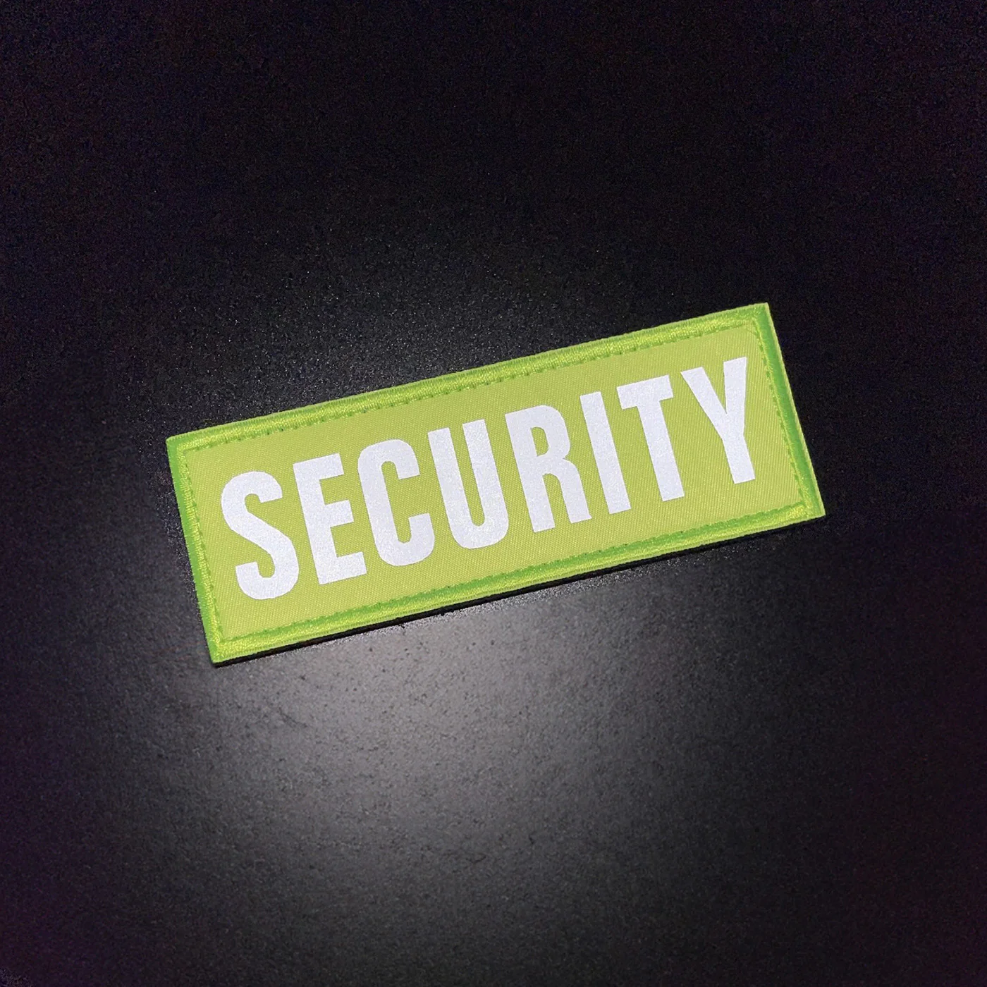 Security Dog Harness Patch Hi Vis Yellow, Hook & Loop, 11cm - Image 4