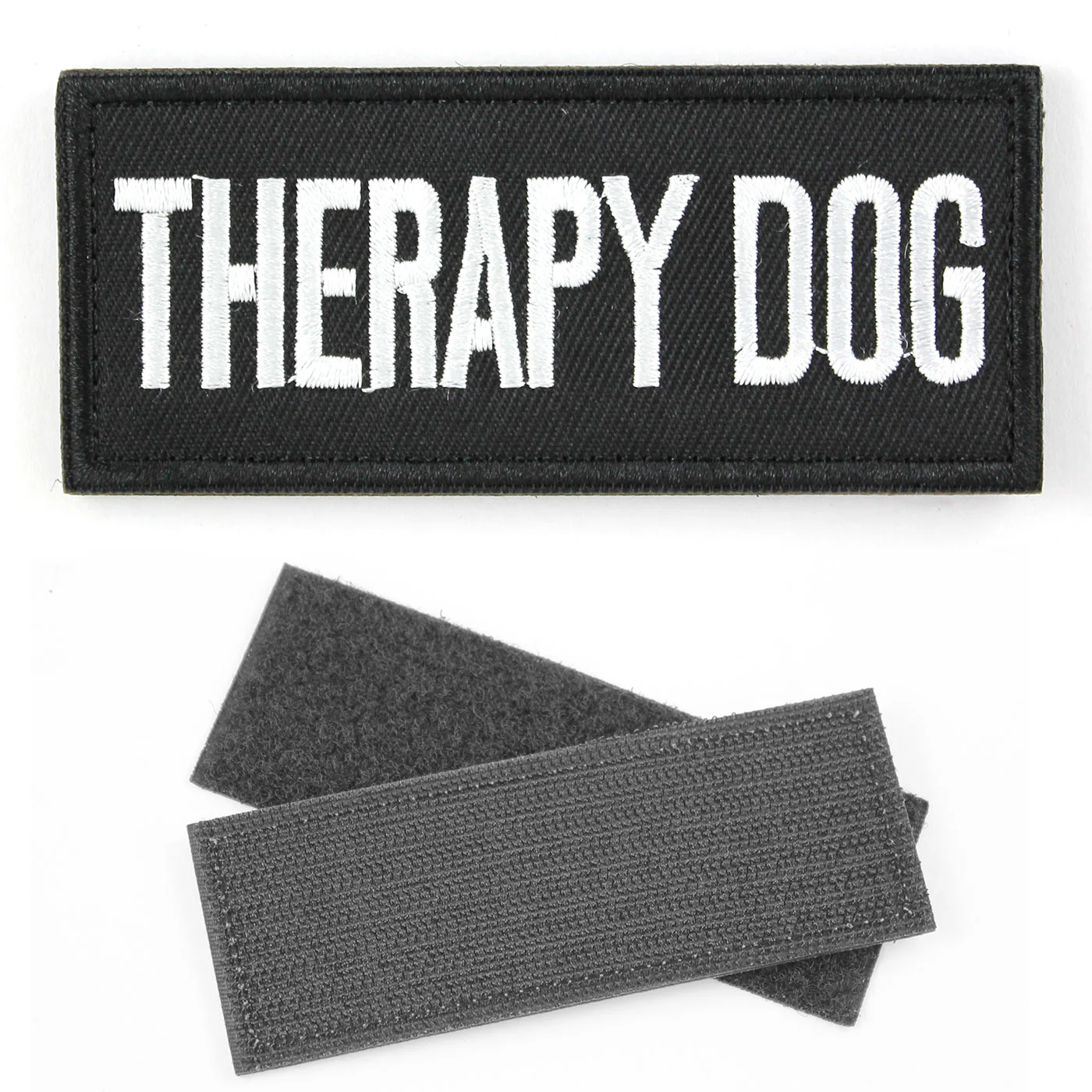 Therapy Dog Dog Harness Patch: Black, Hook & Loop, 9cm - Image 3