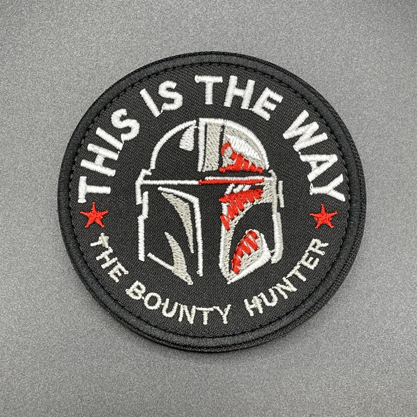 This is the Way Bounty Hunter Patch Black, Hook & Loop, 8cm - Image 3