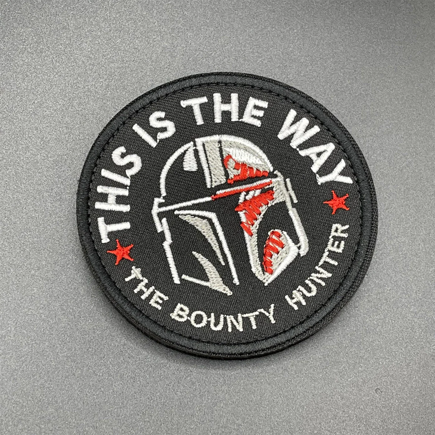 This is the Way Bounty Hunter Patch Black, Hook & Loop, 8cm - Image 4