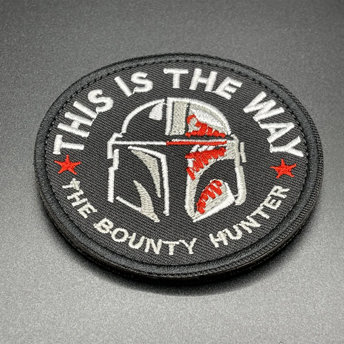 This is the Way Bounty Hunter Patch Black, Hook & Loop, 8cm - Image 5