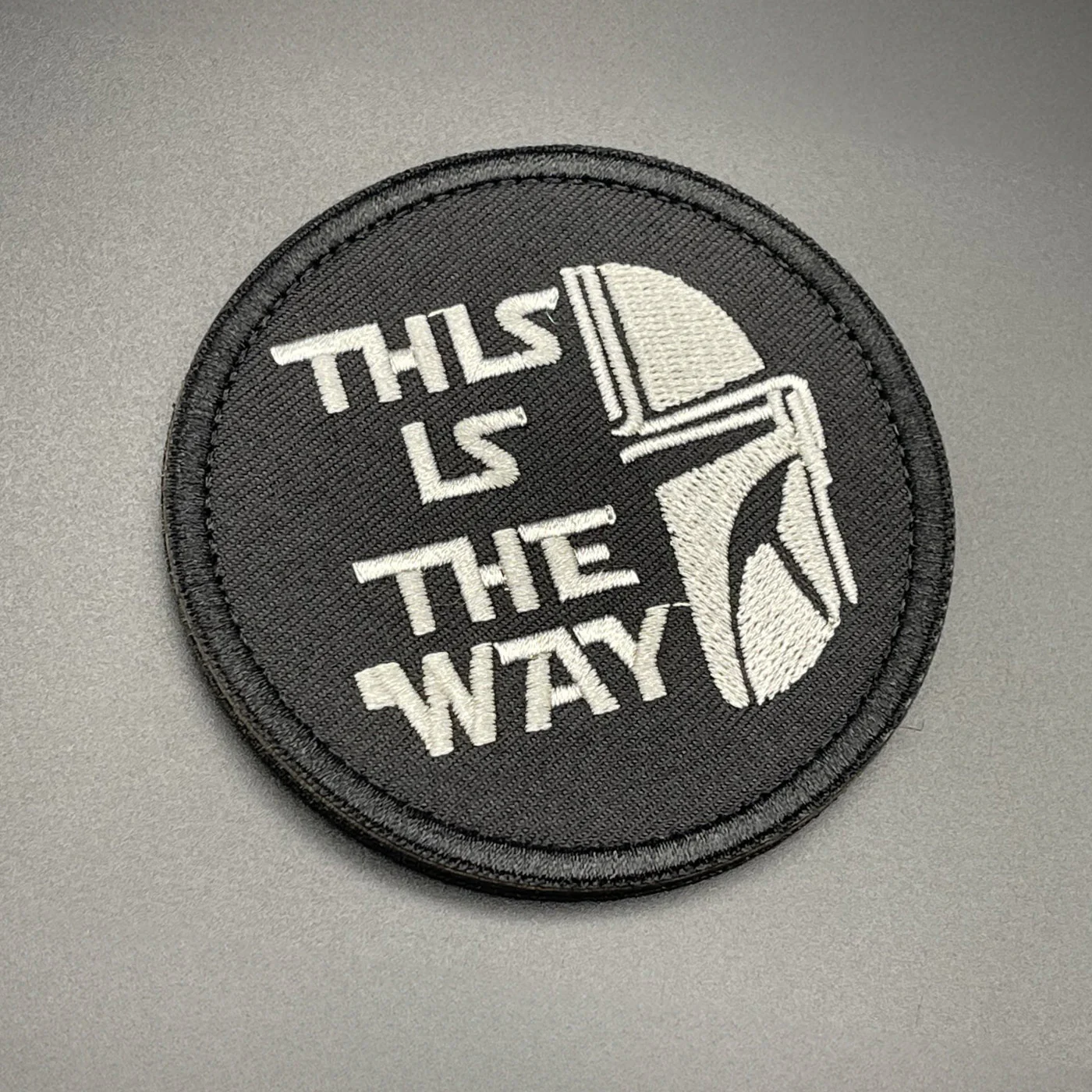 This is the Way Patch Black, Hook & Loop, 8cm - Image 3