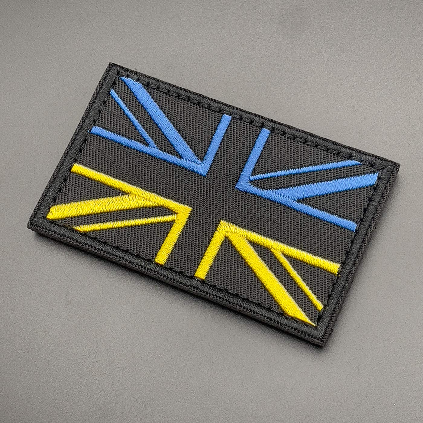 Ukraine Union Jack Patch, Hook & Loop, 8cm - Image 4